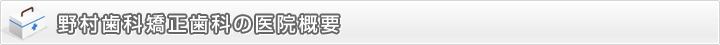 野村歯科矯正歯科の医院概要